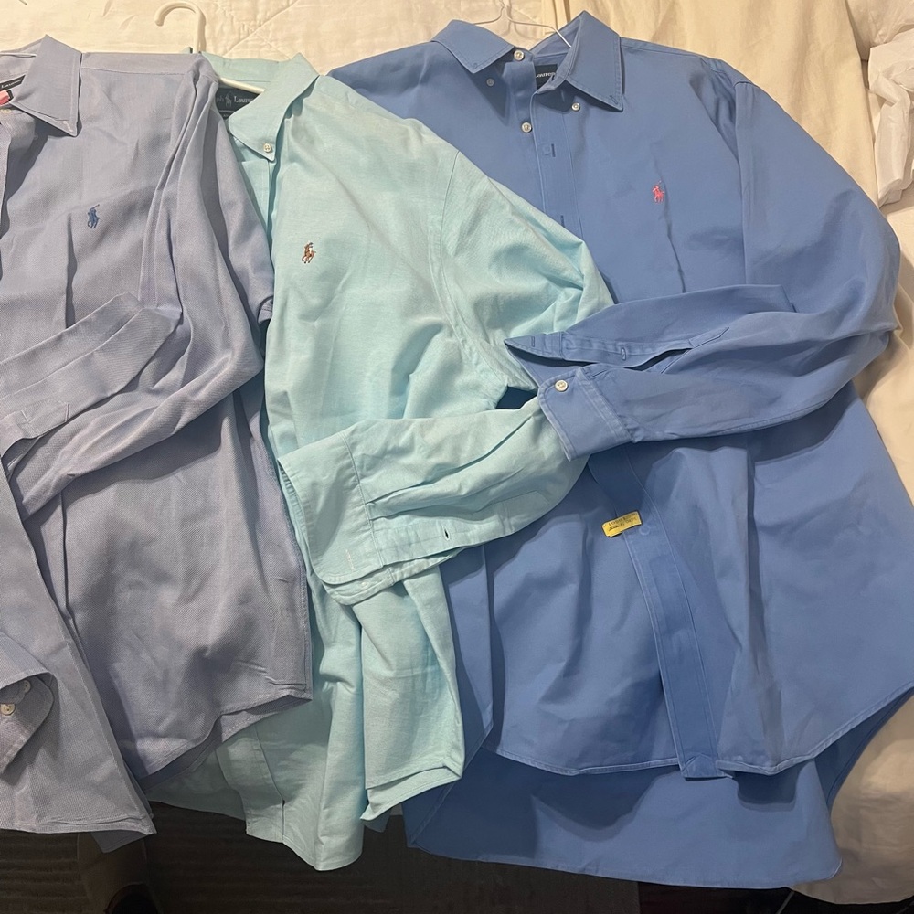 Sold- lot  of 3 Men’s Ralph Lauren Button down Shirts  size XL